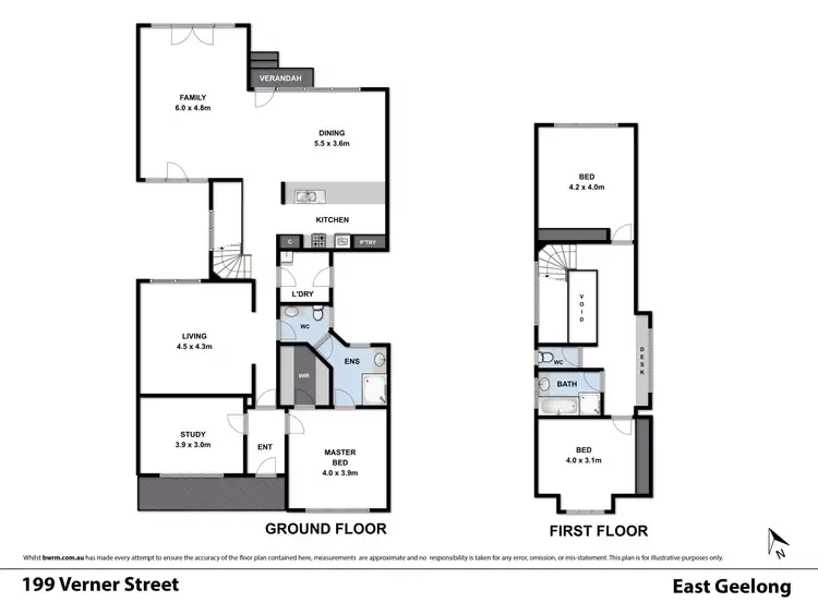 Floorplan of Homely house listing, 199 Verner Street, East Geelong VIC 3219