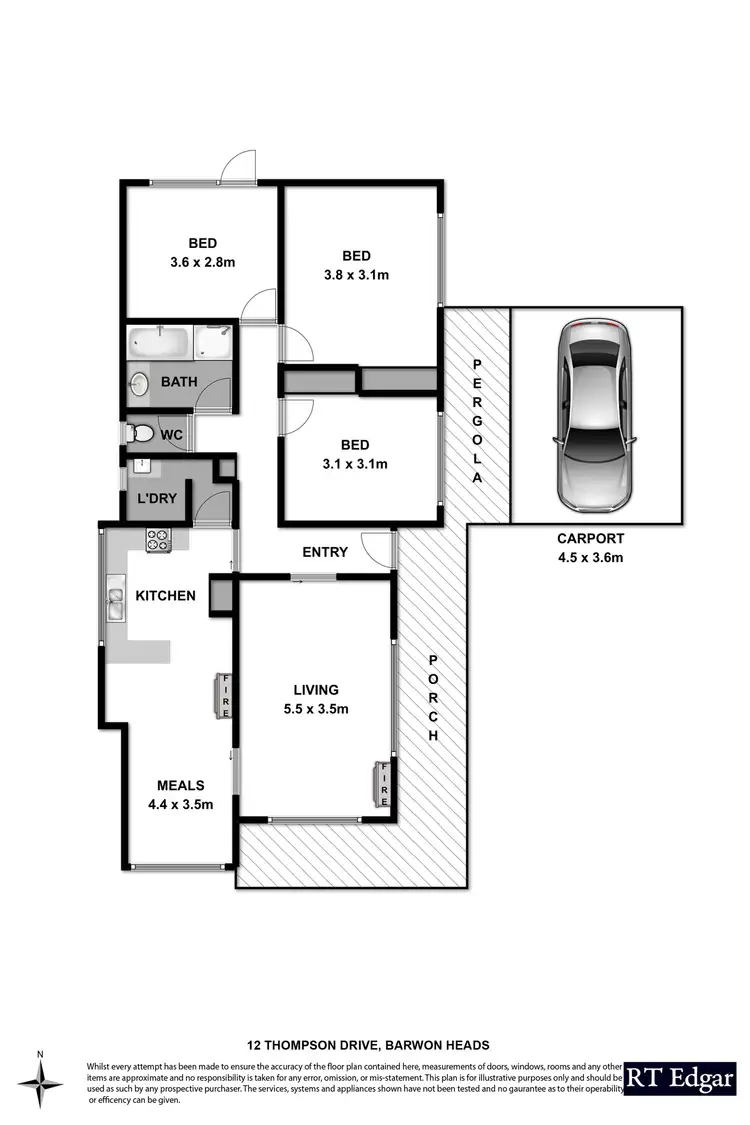 Floorplan of Homely house listing, 12 Thomson Drive, Barwon Heads VIC 3227