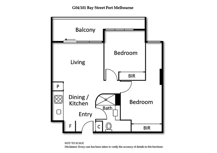 Floorplan of Homely apartment listing, G04/101 Bay Street, Port Melbourne VIC 3207