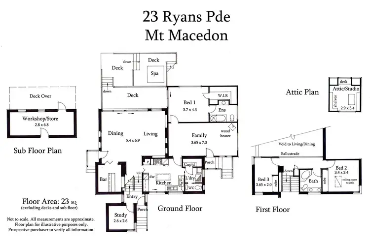 Floorplan of Homely house listing, 23 Ryans Parade, Mount Macedon VIC 3441
