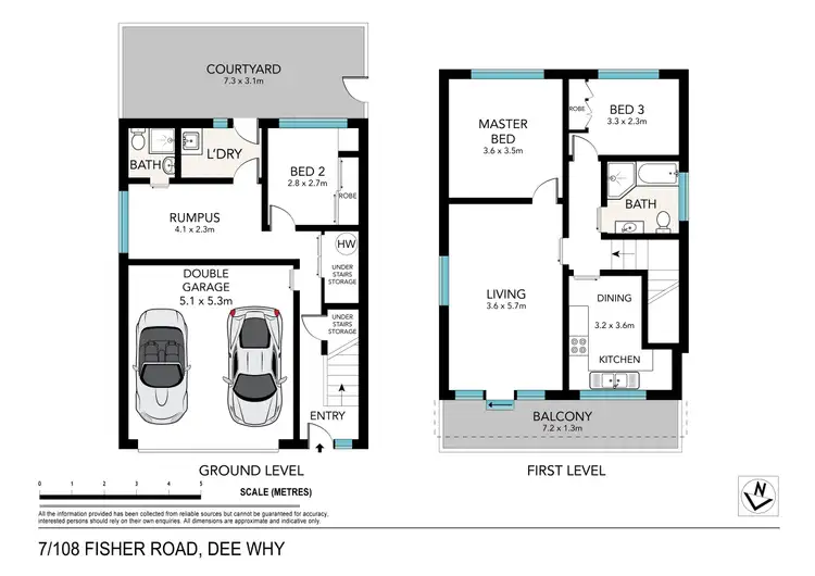 Floorplan of Homely townhouse listing, 7/108 Fisher Road, Dee Why NSW 2099