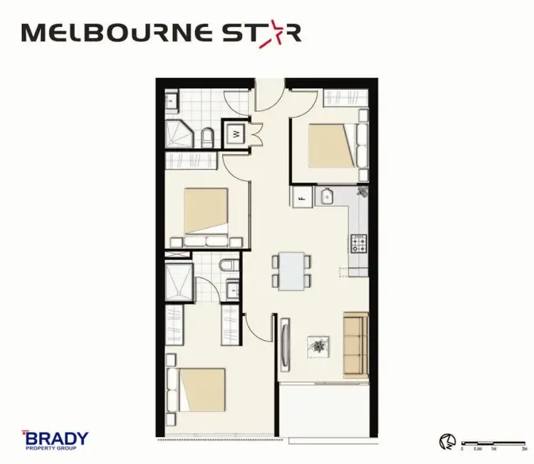Floorplan of Homely apartment listing, 1303/8 Sutherland Street, Melbourne VIC 3000