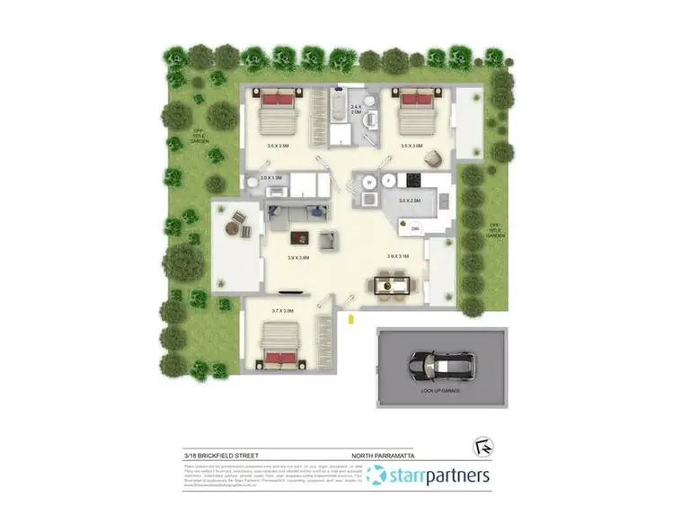 Floorplan of Homely apartment listing, 3/18 Brickfield Street, North Parramatta NSW 2151