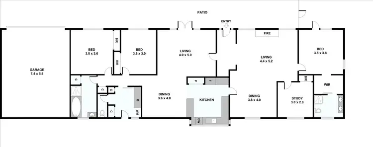 Floorplan of Homely rural property listing, 577 Old Healesville Road, Healesville VIC 3777