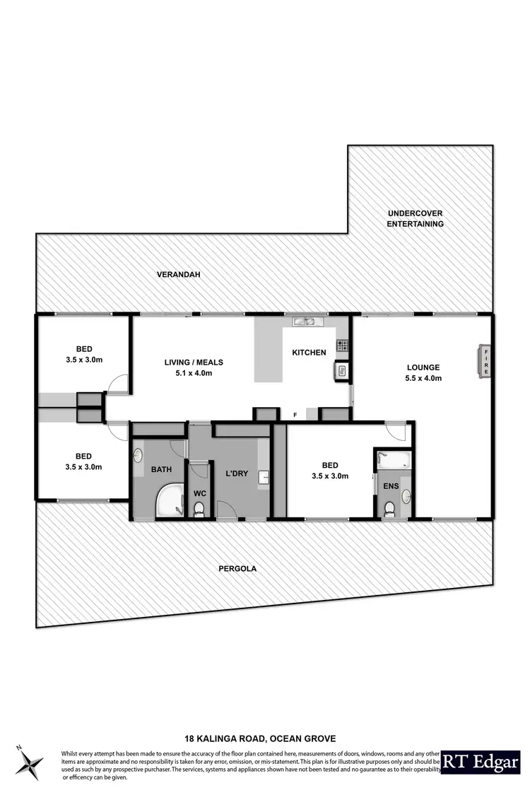 Floorplan of Homely house listing, 18 Kalinga Road, Ocean Grove VIC 3226