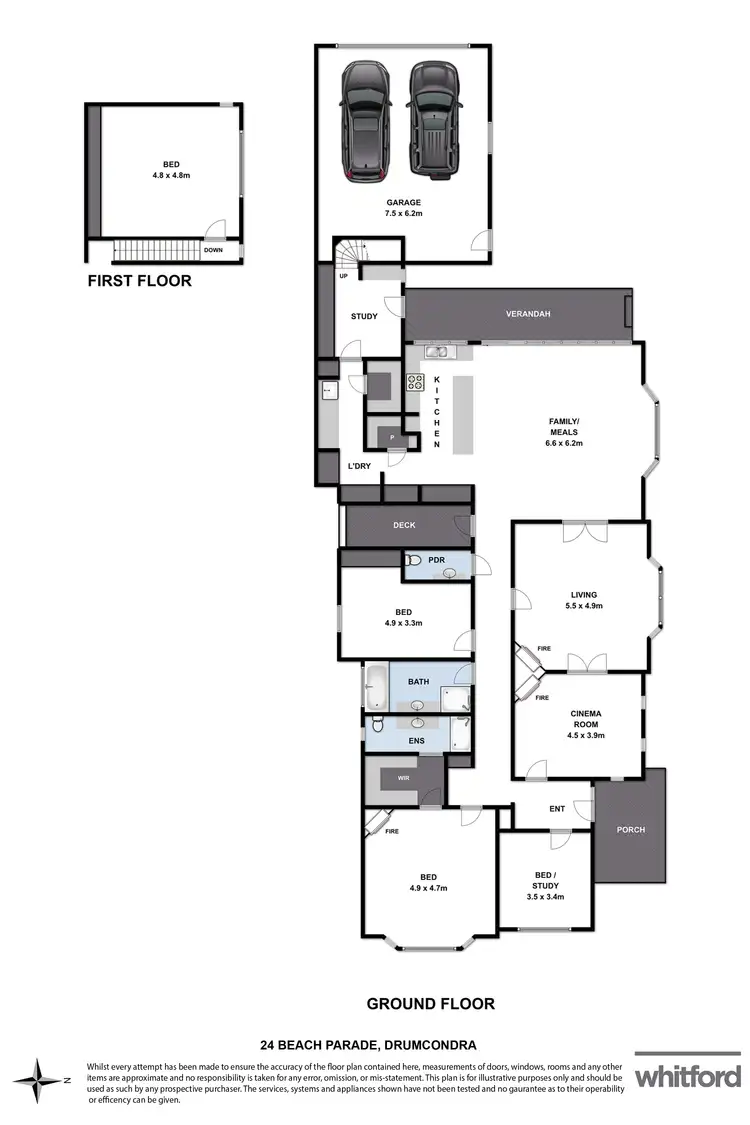 Floorplan of Homely house listing, 24 Beach Parade, Drumcondra VIC 3215