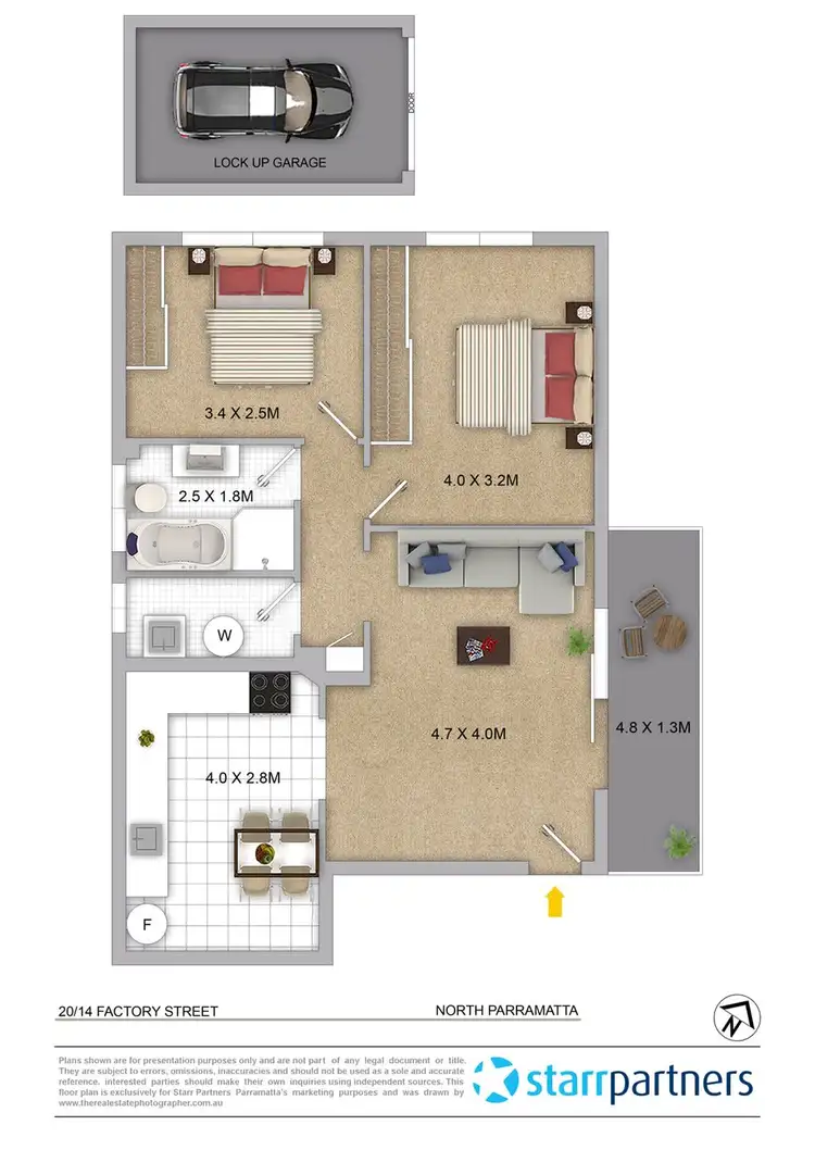 Floorplan of Homely apartment listing, 20/14-16 Factory Street, North Parramatta NSW 2151