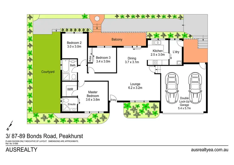 Floorplan of Homely villa listing, 3/87-89 Bonds Road, Peakhurst NSW 2210