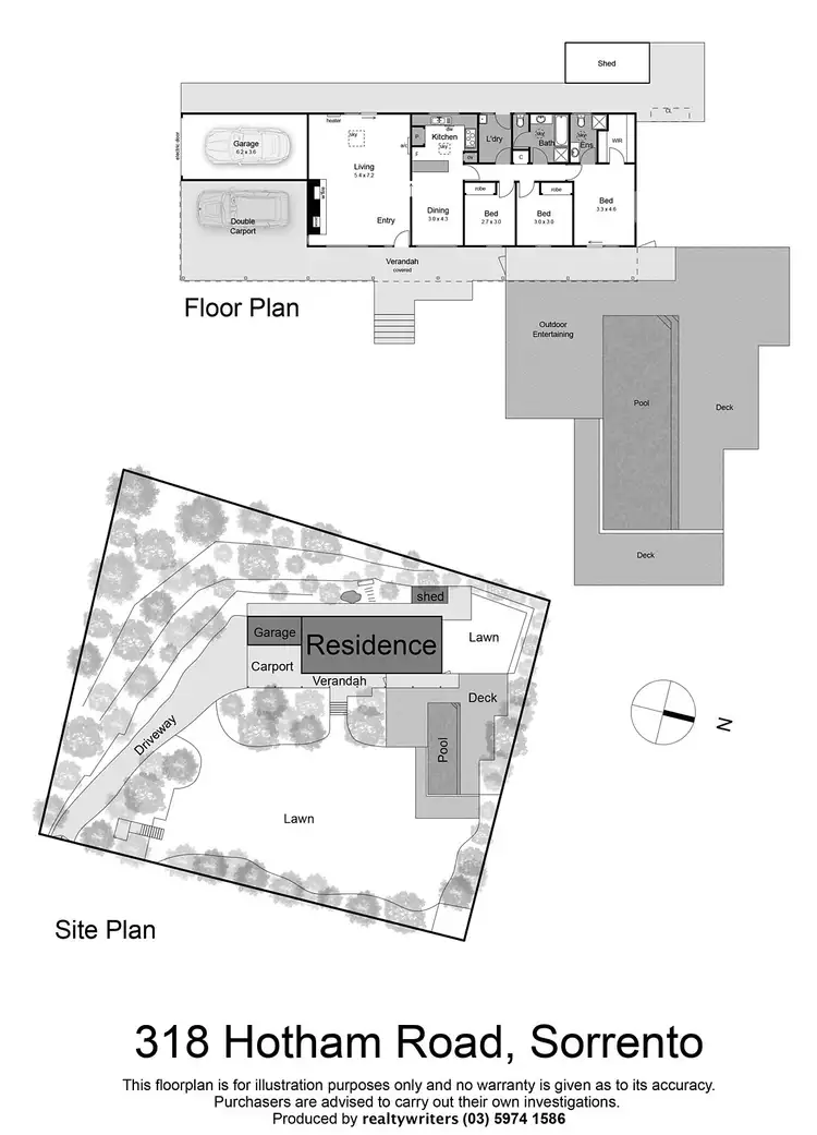 Floorplan of Homely house listing, 318 Hotham Road, Portsea VIC 3944