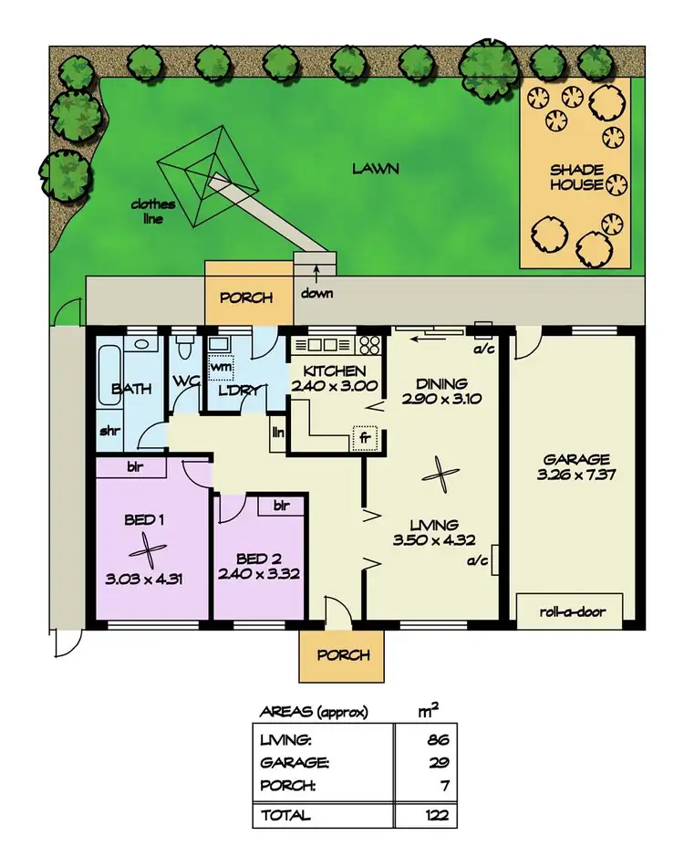 Floorplan of Homely house listing, 1/10 Crescent Court, Ridgehaven SA 5097