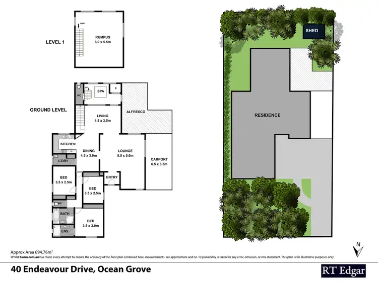 Floorplan of Homely house listing, 40 Endeavour Drive, Ocean Grove VIC 3226