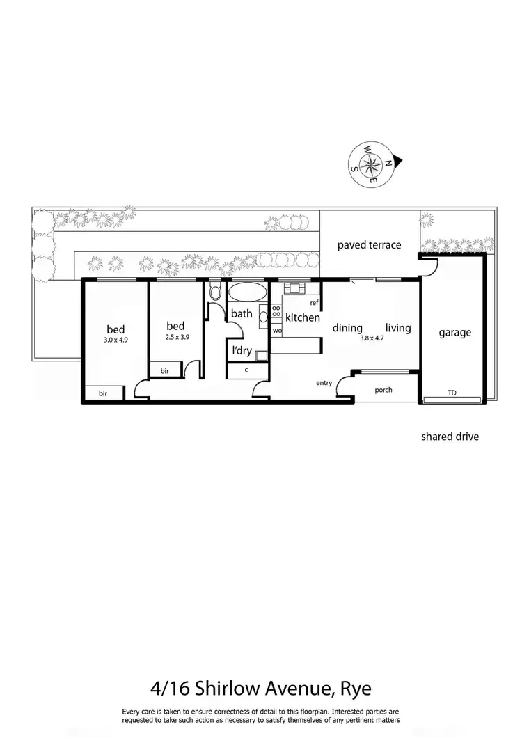 Floorplan of Homely unit listing, 4/16 Shirlow Avenue, Rye VIC 3941