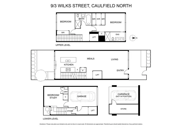 Floorplan of Homely townhouse listing, 9/3 Wilks Street, Caulfield North VIC 3161
