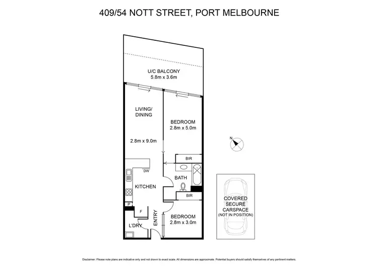 Floorplan of Homely apartment listing, 409/54 Nott Street, Port Melbourne VIC 3207