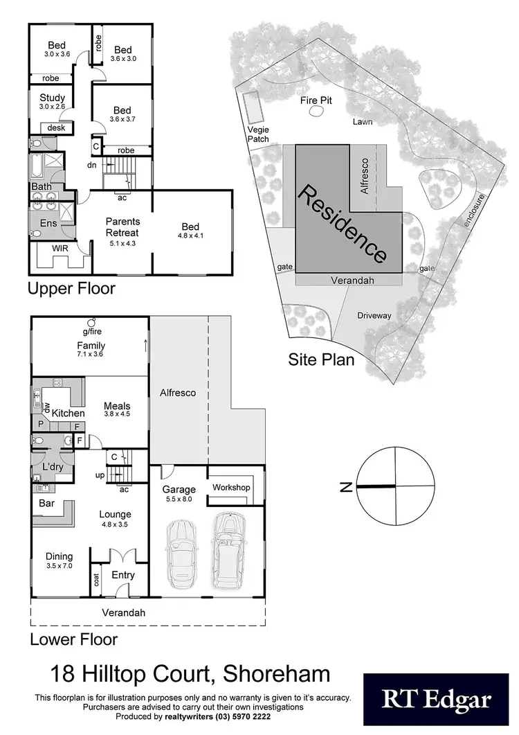 Floorplan of Homely house listing, 18 Hilltop Court, Shoreham VIC 3916