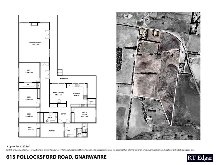 Floorplan of Homely rural property listing, 615 Pollocksford Road, Gnarwarre VIC 3221