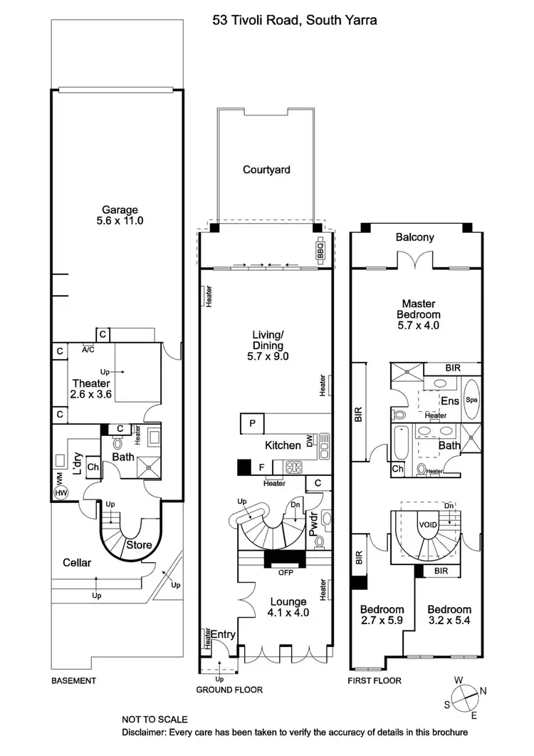 Floorplan of Homely townhouse listing, 53 Tivoli Road, South Yarra VIC 3141