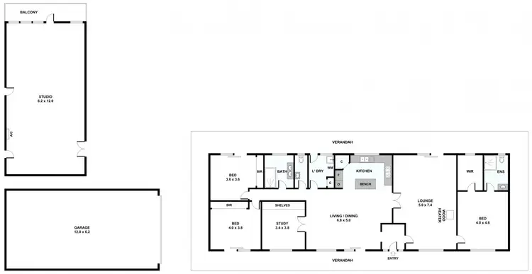 Floorplan of Homely rural property listing, 181 Ainsworth Avenue, Chum Creek VIC 3777