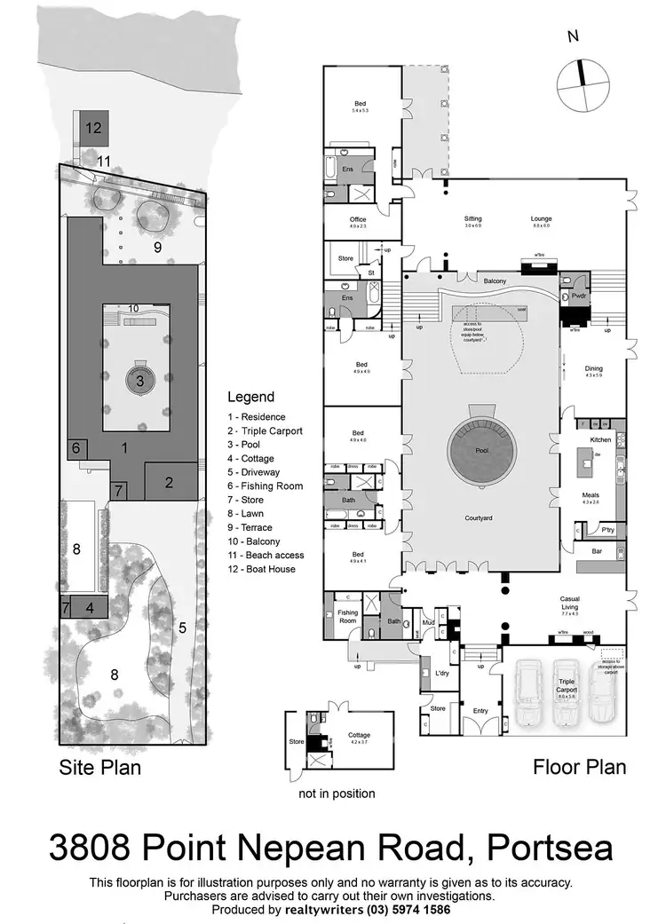 Floorplan of Homely house listing, 3808 Point Nepean Road, Portsea VIC 3944