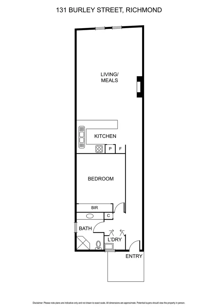 Floorplan of Homely apartment listing, Rear 131 Burnley Street, Richmond VIC 3121