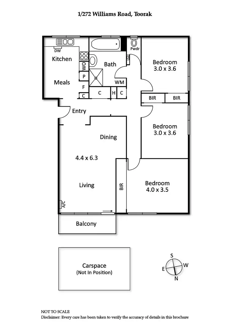 Floorplan of Homely apartment listing, 1/272 Williams Road, Toorak VIC 3142