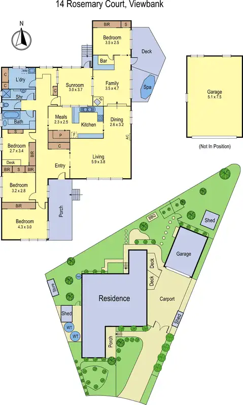 Floorplan of Homely house listing, 14 Rosemary Court, Viewbank VIC 3084