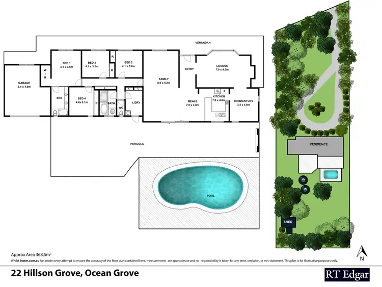 Floorplan of Homely house listing, 22 Hillson Grove, Ocean Grove VIC 3226