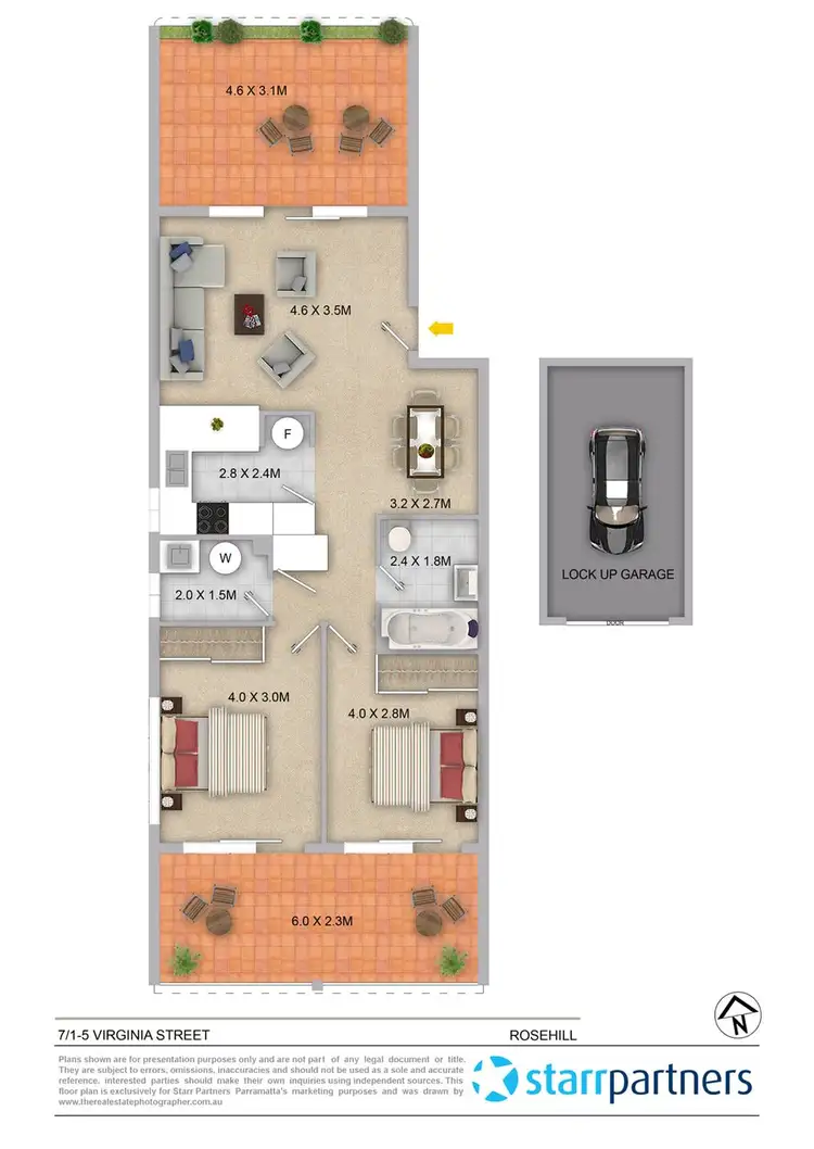Floorplan of Homely apartment listing, 7/1-3 Virginia Street, Rosehill NSW 2142