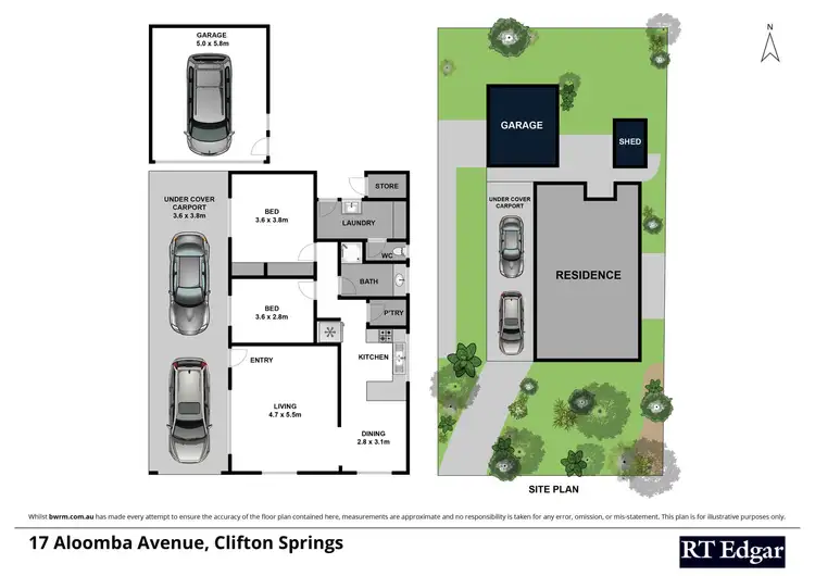 Floorplan of Homely house listing, 17 Aloomba Avenue, Clifton Springs VIC 3222