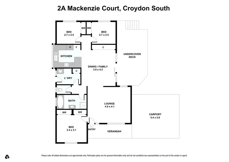 Floorplan of Homely house listing, 2A Mackenzie Court, Croydon South VIC 3136