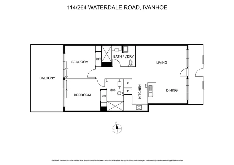Floorplan of Homely apartment listing, 114/264 Waterdale Road, Ivanhoe VIC 3079