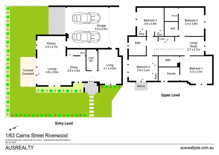 Floorplan of Homely townhouse listing, 1/63 Cairns Street, Riverwood NSW 2210