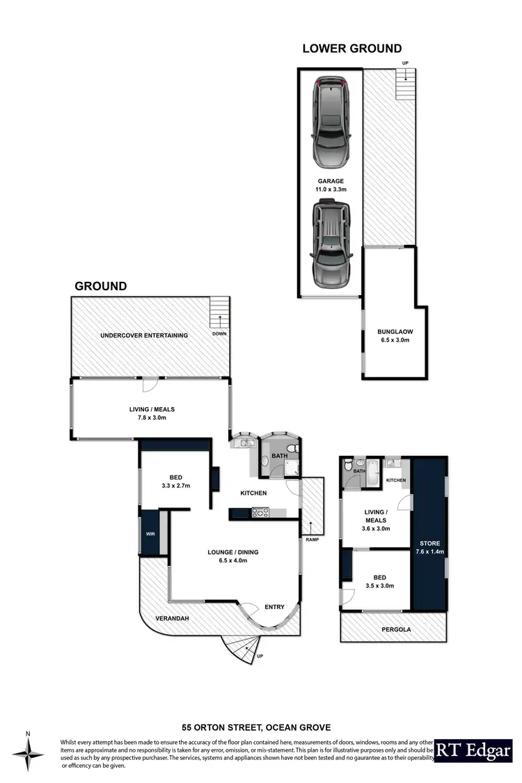 Floorplan of Homely house listing, 55 Orton Street, Ocean Grove VIC 3226