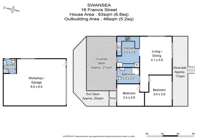 Floorplan of Homely house listing, 16 Francis Street, Swansea TAS 7190