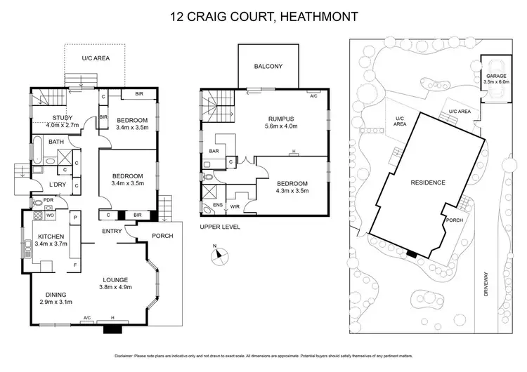 Floorplan of Homely house listing, 12 Craig Court, Heathmont VIC 3135