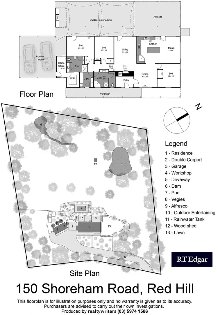Floorplan of Homely house listing, 150 Shoreham Road, Red Hill VIC 3937
