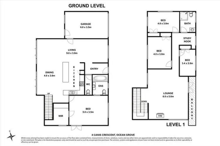Floorplan of Homely house listing, 4 Canis Crescent, Ocean Grove VIC 3226