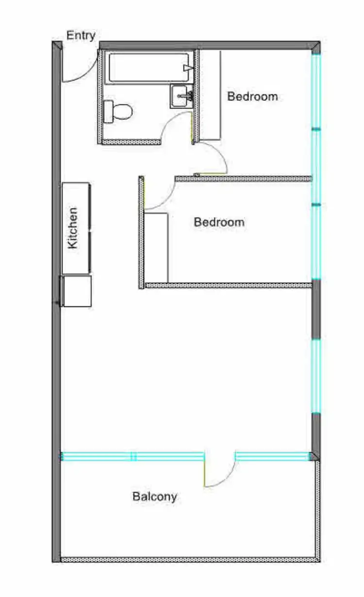 Floorplan of Homely apartment listing, 401/1 Elizabeth Street, Melbourne VIC 3000