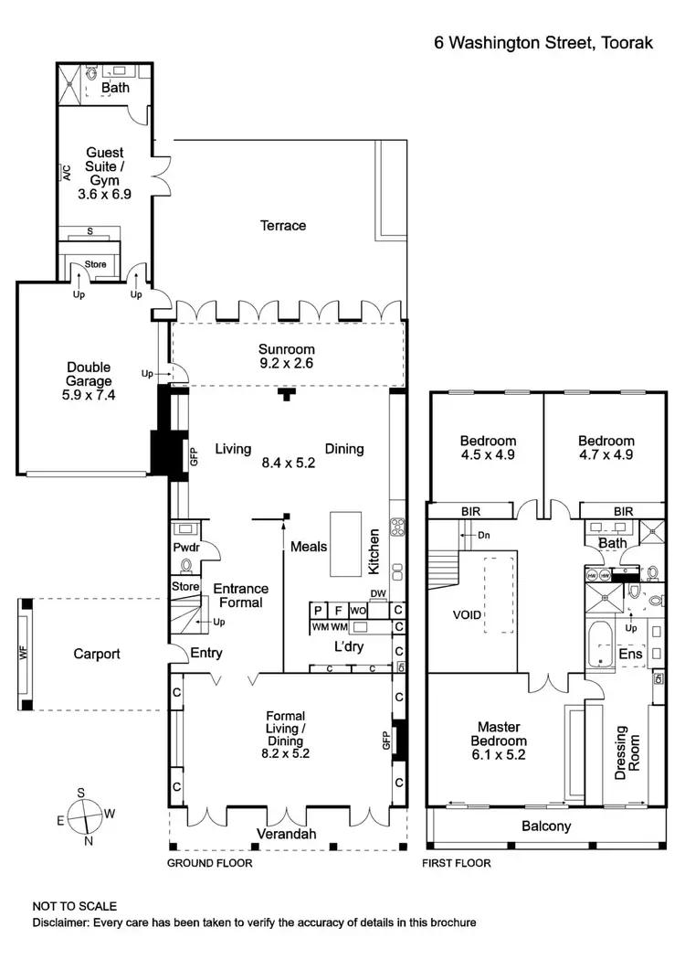 Floorplan of Homely house listing, 6 Washington Street, Toorak VIC 3142