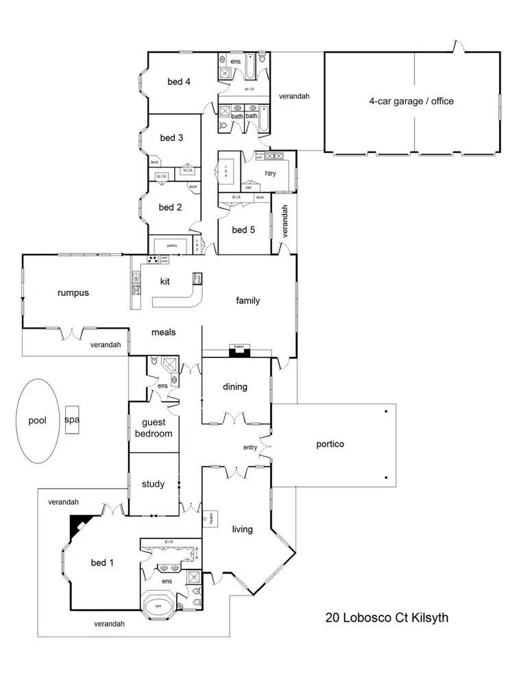 Floorplan of Homely house listing, 20 Lobosco Court, Kilsyth South VIC 3137