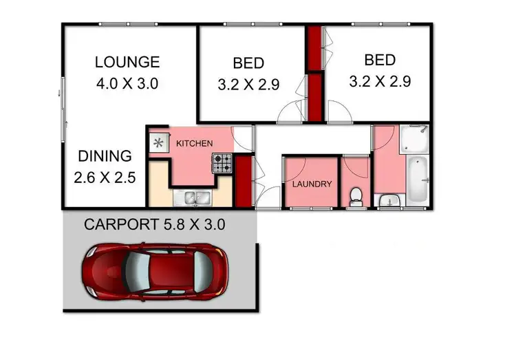 Floorplan of Homely house listing, 2/96 Reeve Street, Sale VIC 3850