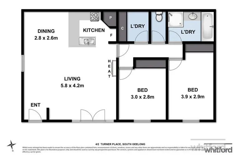 Floorplan of Homely townhouse listing, 4 Turner Place, South Geelong VIC 3220