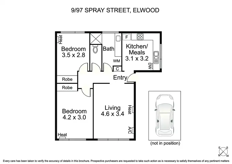 Floorplan of Homely apartment listing, 9/97 Spray Street, Elwood VIC 3184
