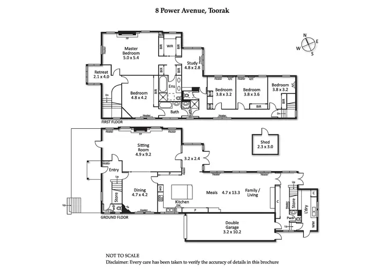 Floorplan of Homely house listing, 8 Power Avenue, Toorak VIC 3142