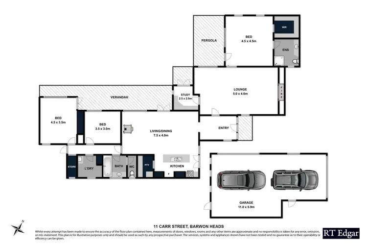 Floorplan of Homely house listing, 11 Carr Street, Barwon Heads VIC 3227
