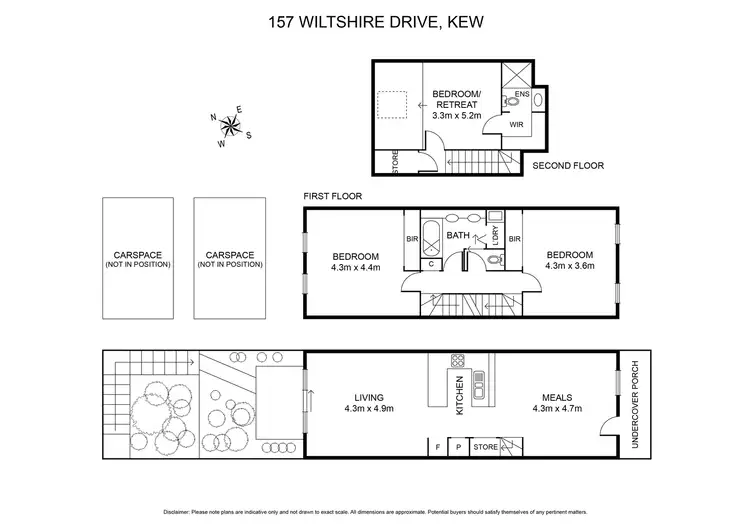 Floorplan of Homely townhouse listing, 157 Wiltshire Drive, Kew VIC 3101
