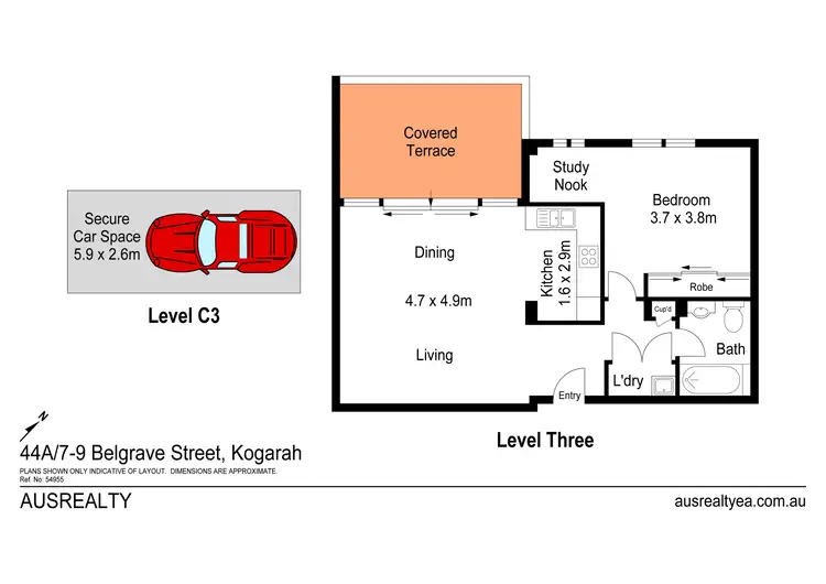 Floorplan of Homely apartment listing, 44/7-9 Belgrave Street, Kogarah NSW 2217