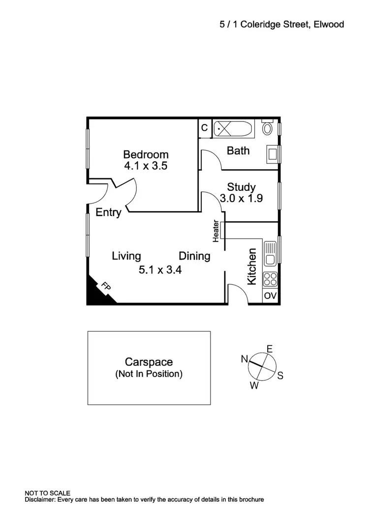 Floorplan of Homely apartment listing, 5/1 Coleridge Street, Elwood VIC 3184