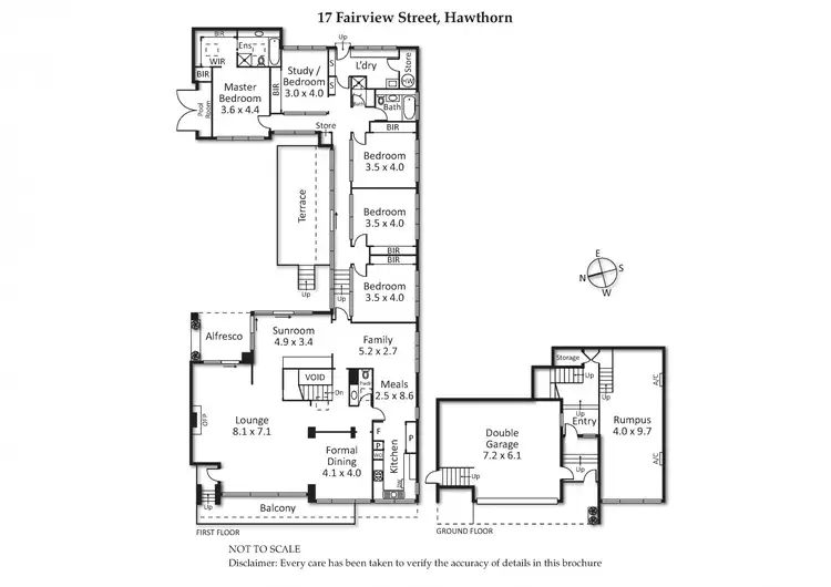 Floorplan of Homely house listing, 17 Fairview Street, Hawthorn VIC 3122