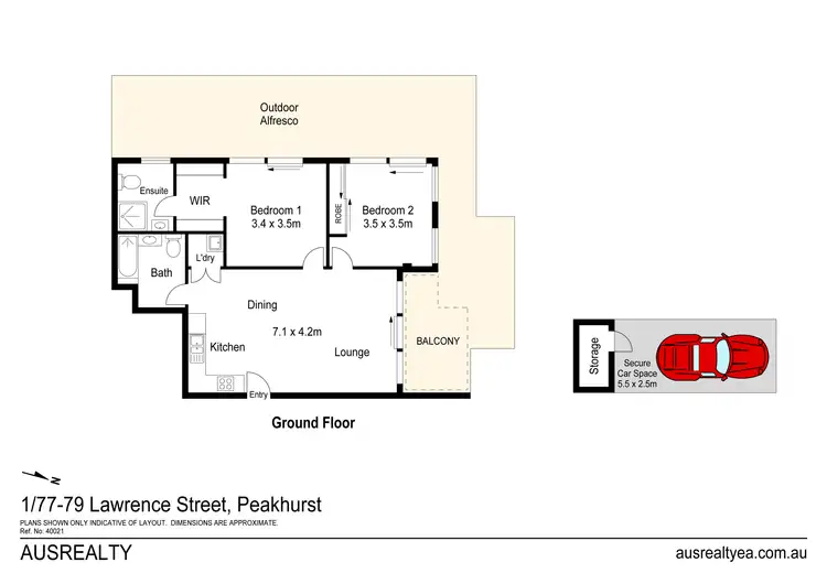 Floorplan of Homely unit listing, 1/77-79 Lawrence Street, Peakhurst NSW 2210